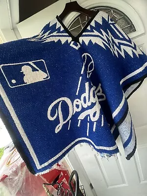 Los Angeles “Dodgers” Blue/Wht Unisex Adult One Size Zarape Serape Poncho • $7.99