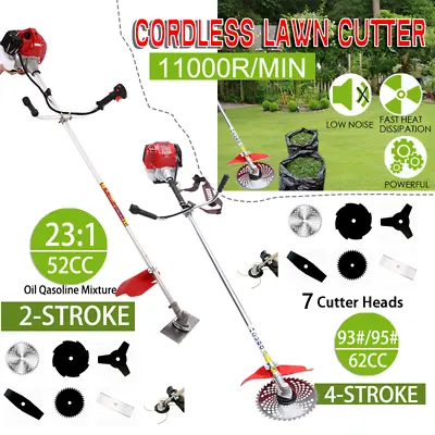 4 STROKE Brush Cutter Pole Whipper Snipper Lawn Trimmer Edger Brushcutter 62CC • $228.99