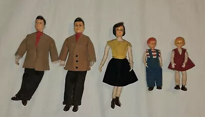 Vintage Louis Marx Dollhouse 5 Pc. Family  - Two Dads Mom Girl Boy  1960’s • $10.99