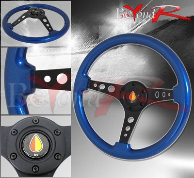 $66.99 • Buy Tracking Road Drifting Tuning Sport Steering Wheel Jdm Leaf Button Horn