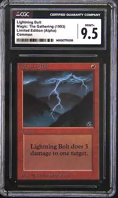 1993 ALPHA Lightning Bolt Magic: The Gathering Card CGC 9.5 Mint Or Better • $903.97