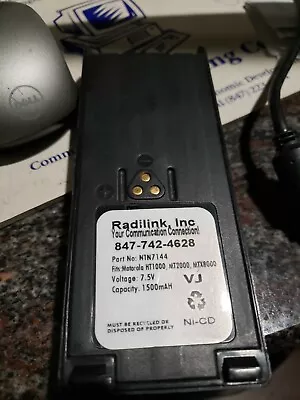 Radilink 7.5V  NTN7144 Battery For MOTOROLA HT1000 MTS2000 MT2000  • $15