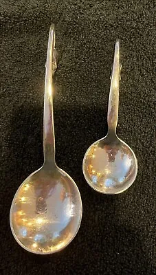 Sterling Silver Mayonnaise Ladle AND Serving Spoon Orla Van Mogensen Blossom • $89.86
