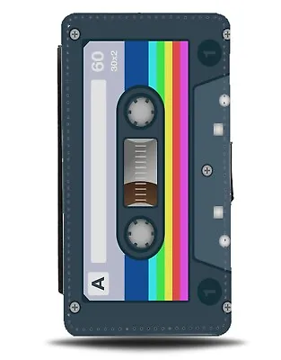 Retro Colourful Cassette Tape Flip Wallet Case Cassettes Vintage Throwback Q571 • £19.99