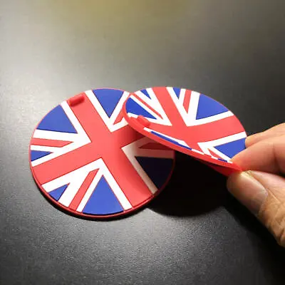 2Pcs Union Flag Jack Cup Mat PVC Soft Mats VIP For Mini Car Cup Holder Universal • $4.98