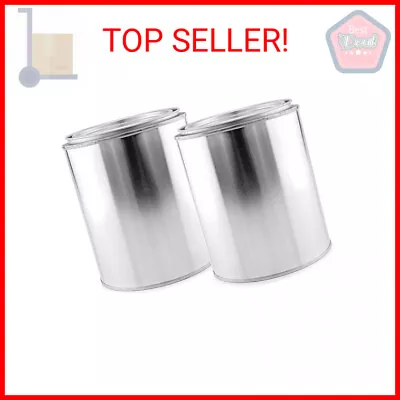 Empty Quart Paint Cans With Lids (2 Pack); Unlined Metal Paint Cans Value Pack • $19.16