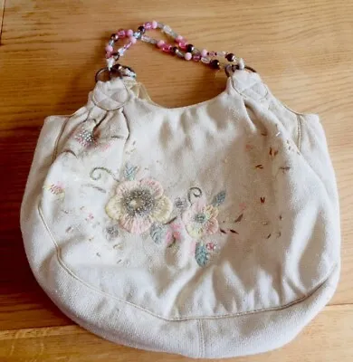 Ladies Women’s Girls Accessorize Monsoon Floral Beaded Strap Bag Flower Handbag • £12.99