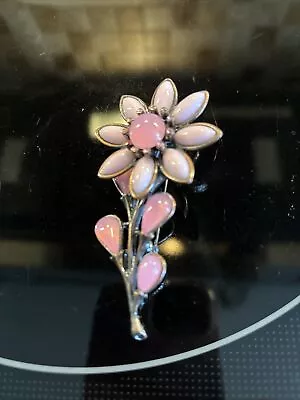 Vintage Flower Brooch Pin Pink • $10