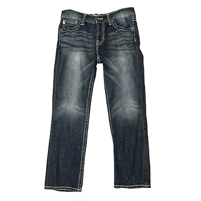 Big Star Jeans Mens 33 Dark Wash Union Straight Stretch Cotton Mid Rise Denim • $29.94