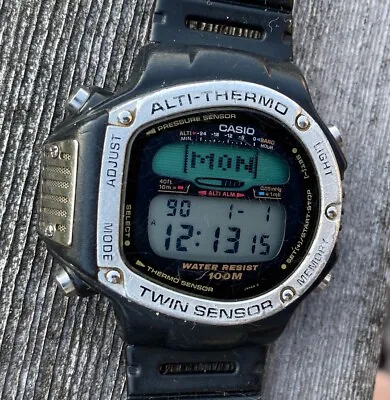 RARE Casio ALT-6100  (950) Twin Sensor JAPAN M Men's Watch. USED Working • $205.10