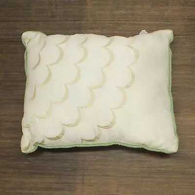 Martha Stewart Jade Flowers Decorative Throw Pill Ivory / Jade Green 16 X 20 • $18