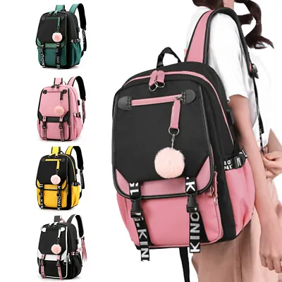 Women Girls Oxford Backpack 17  School Bag Waterproof Bookbag Travel Rucksack • $19.53