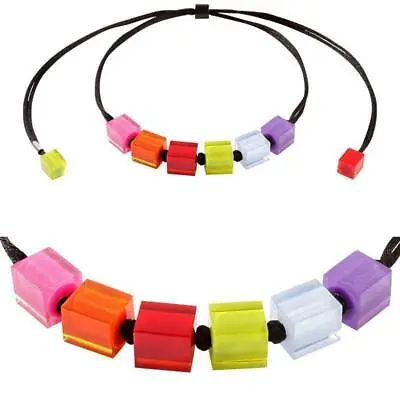 Zsiska Colourful Cubes Adjustable Spectrum Necklace • $99