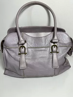 Franklin Covey Purple Leather Handbag Purse 34199.117 Size  15x11.5x3.5 • $30