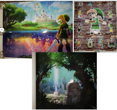 Club Nintendo Reward Set Of 3 Posters Legend Of Zelda: Link Between Worlds ! • $49.95