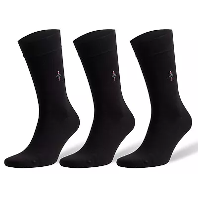 Bamboo Dress Socks For Men With Reinforced Seamless Toe 3 Pairs • $11.39