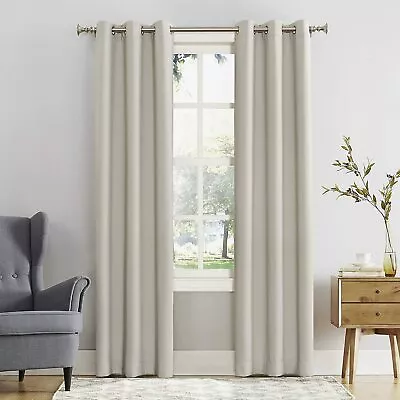 Sun Zero Hayden Grommet Blackout  Curtain Panel 40  X 63  Pearl Grey  [C-2798] • $12.95