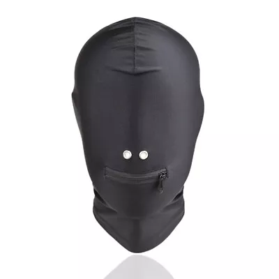 Head Hood Harness Zipper Gimp Open Mouth Mask Headgear Party Clubwear USA Stock • $14.99