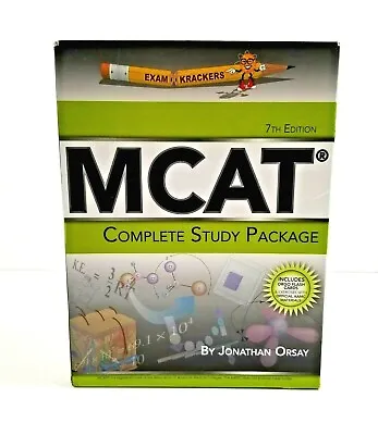 MCAT Examcrackers 5 Volume Study Package Set + Exam Book 7th Edition Orsay  • $10.97