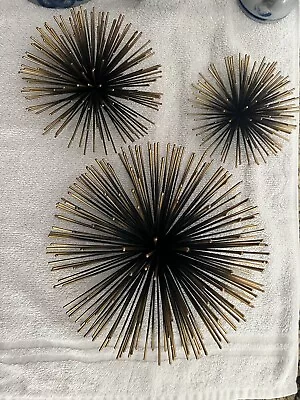 Vintage Starburst Wall Decor Set Of 3 Reto/Modern Mid Century Wall Art • $29.99