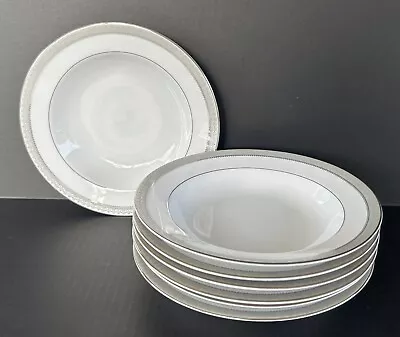 Mikasa Platinum Crown L3428 Soup Bowls 8 1/2  Set Of 7 Fine China • $150