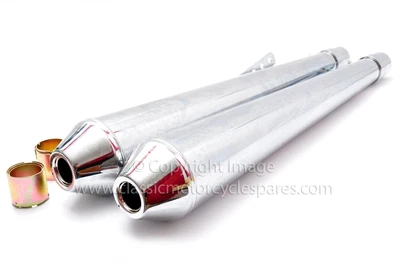 £122.22 • Buy Silencer Pair, Universal Reverse Megaphone, 26 , Chrome, Great Value