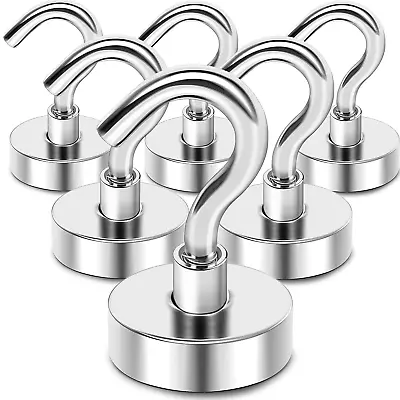 MIKEDE Magnetic Hooks Heavy Duty 28Lbs Strong Rare Earth Neodymium Magnets With • $8.99