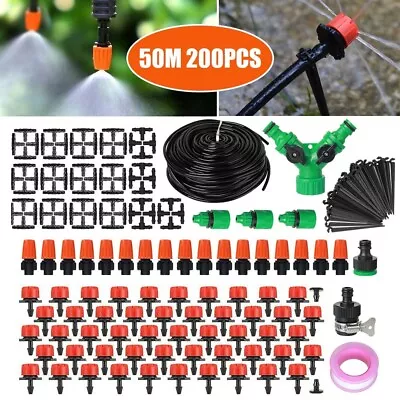 200x Automatic Drip Irrigation System Kit Plant Self Watering Garden Hose Kit UK • £25.99