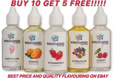 £2.19 • Buy Buy 10 Get 5 Free! Highly Concentrated Liquid Food Flavouring Cakes Drinks Sweet