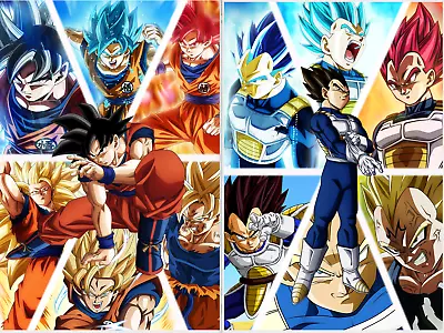 2X Posters Dragon Ball Super Vegeta & Goku Transformations 12inx18in Each  • $16.95