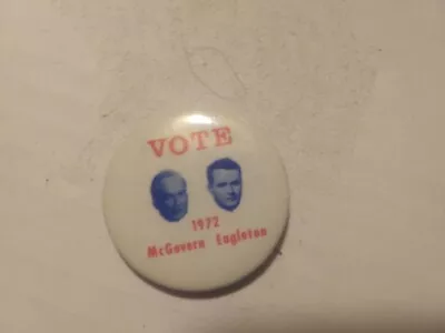 George McGovern Tom Eagleton Pin Back Campaign Button Photo Jugate Vote 1972 • $7.99