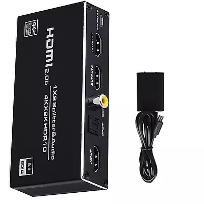 1x2 HDMI Splitter Audio Extractor Durable Replacement Parts For PS3 For PS4 • $26.99