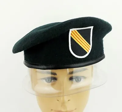 U.s. Special Forces Green Beret Us Military Hat Beret Flash Sfg Cap Badge • $21.99