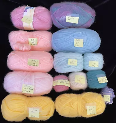 Variety Lot Of Lion Brand Jiffy Yarn Partial Skeins 11 Colors • $17.99