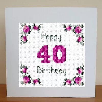 £7.25 • Buy 40th Birthday Card - Cross Stitch Kit  
