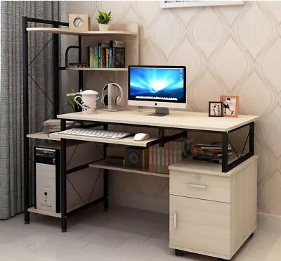 Computer Desk Multi Function Office Workstation Deluxe Large Table Combination • $273.97