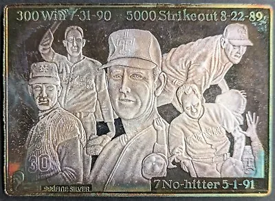Nolan Ryan 5000 Strikeout .999 Fine Silver Bar Limited Edition Enviromint MLB • $140