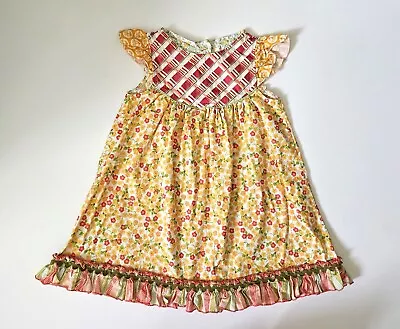 Matilda Jane Platinum 6 The Story Of Citrus Floral Flutter Dress LA1-172 • $25.49