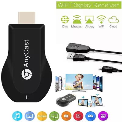 Smart Media Player USB Anycast 1080P WIFI TV Stick Google Dongle Mira Cast HD • £9.59