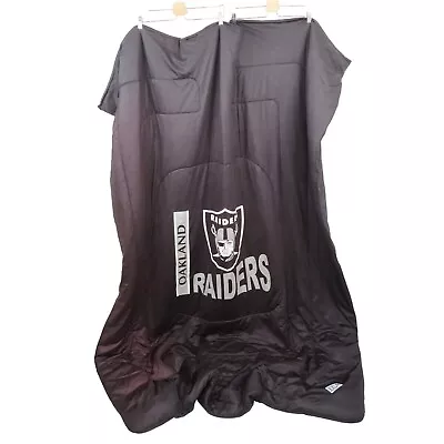 NFL Oakland Raiders Twin Size 67x 86in Comforter Throw Blanket Football Bedding • $36