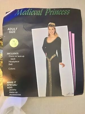 Medieval Princess Costume Adult Medium 10-12 Velour Black Renaissance Cosplay  • $29.95