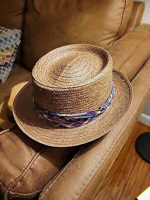 Brooks Brothers Genuine Coconut Straw Hat Size 7 1/2 Vintage Immaculate  • $32