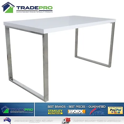 $89 • Buy Office Computer Desk Office Table Gloss White 1200mm Workstation Gaming Study