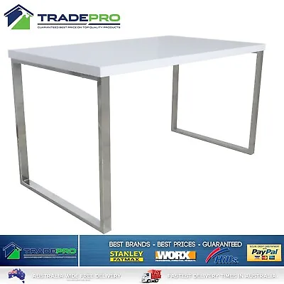 Office Computer Desk Office Table Gloss White 1200mm Workstation Gaming Study • $109