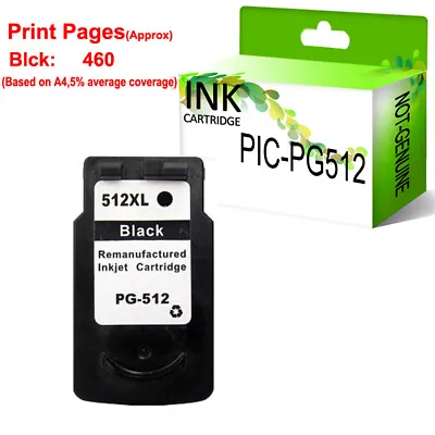 £18.21 • Buy Remanufactured 1 BK Ink For Pixma IP2700 IP2702 MP240 MP250 MP260 PG512
