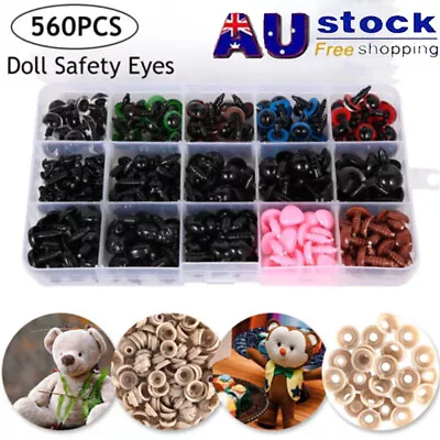 560Pcs Safety Noses Eyes And Washers For Soft Toys Bear Doll Making Crafts • $18.99