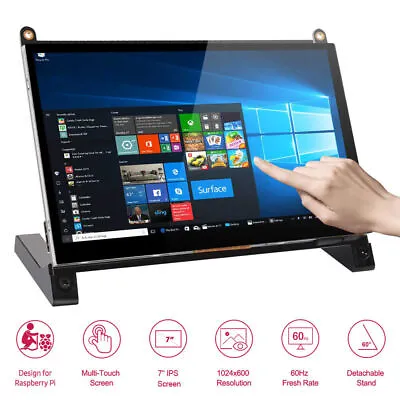 $59.99 • Buy Portable IPS HD Ultra-thin 7  Inch Monitor Support Xbox Raspberry Pi PS4 NS Used