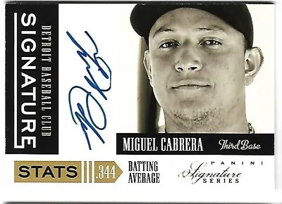 Miguel Cabrera 2012 Panini Signature Series Auto Autograph Card #14/25! • $125