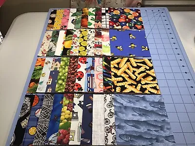 I SPY Quilt Squares Lot Of (40)  5 X5  100% Cotton Rotary Cut RARE SQUARES • $9