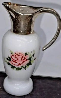 Vintage Avon Miniature Milk Glass Pitcher Perfume Bottle Charisma Perfume • $21.09